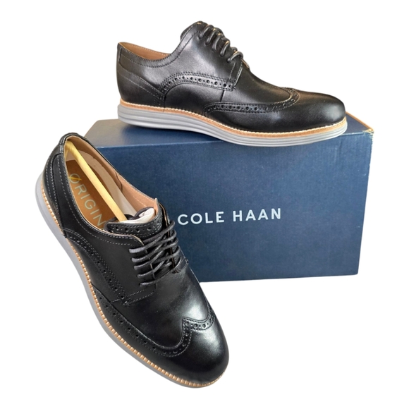 Cole Haan Other - COLE HAAN Black Ironstone OriginalGrand Shortwing Oxford Lace up Men Size 9 NEW